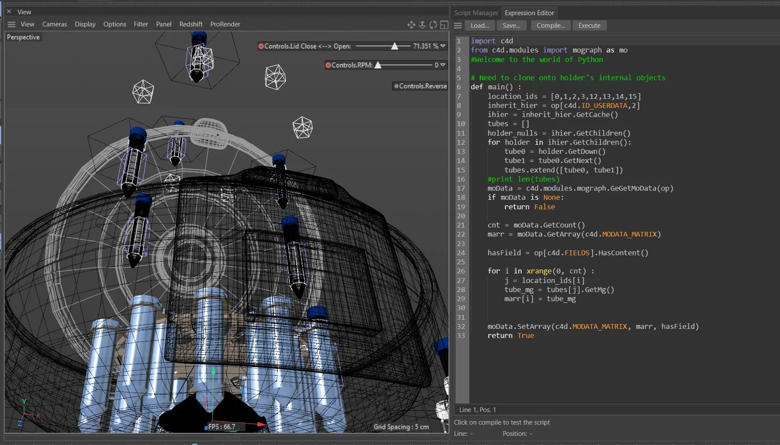 Python effector in Cinema 4D