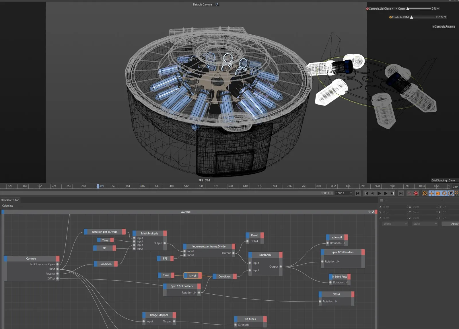 Integrating accelerating RPM into rotation